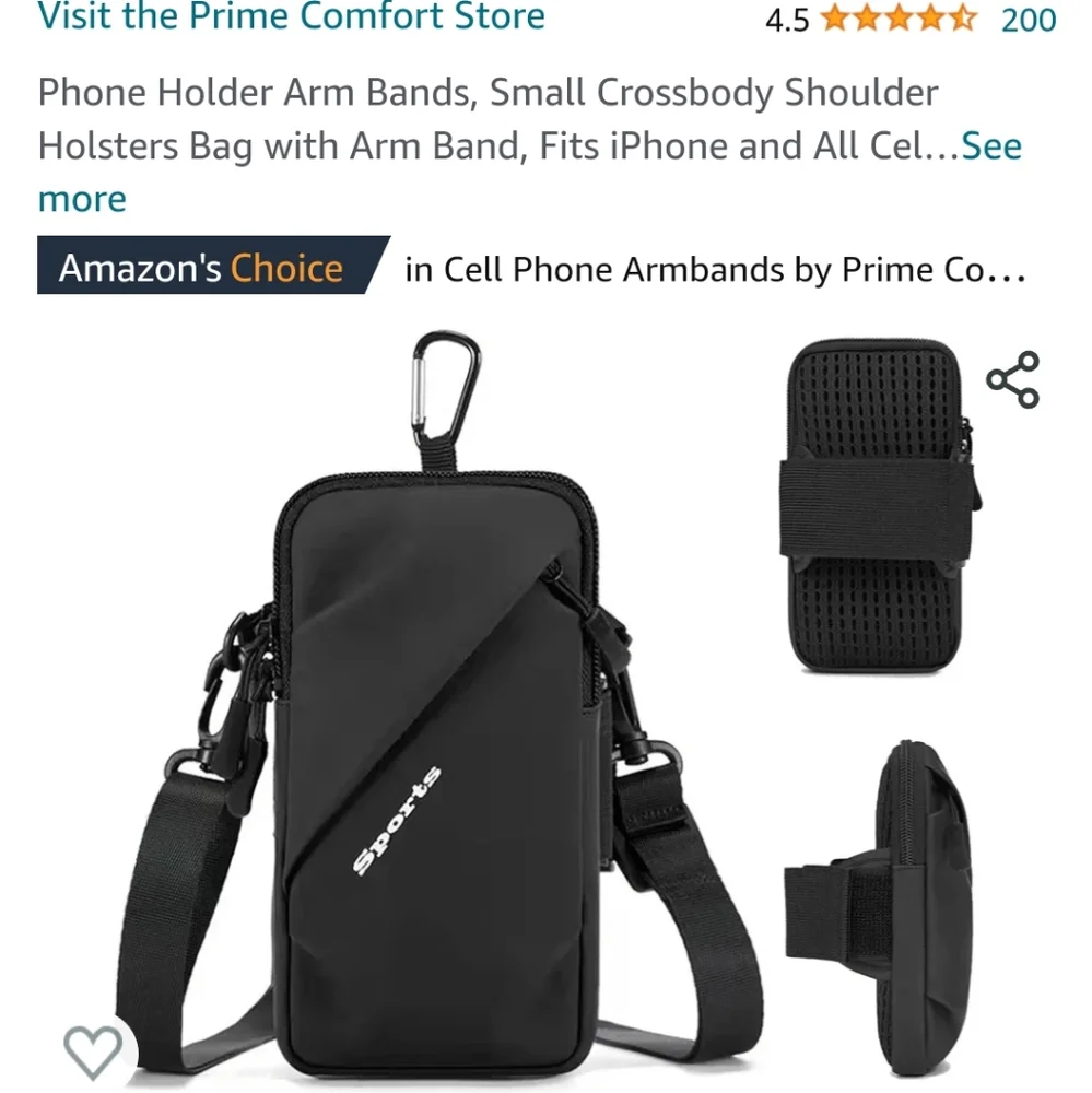 Phone holder Arm Bands, Small Crossbody Shoulder Holster Bag with Arm Band
